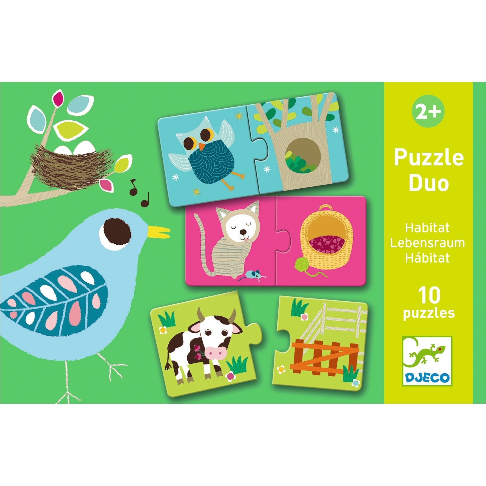 Puzzle - uri - Puzzle duo cu autocorecție - Habitatul animalelor, 2+ ani | Djeco - 4