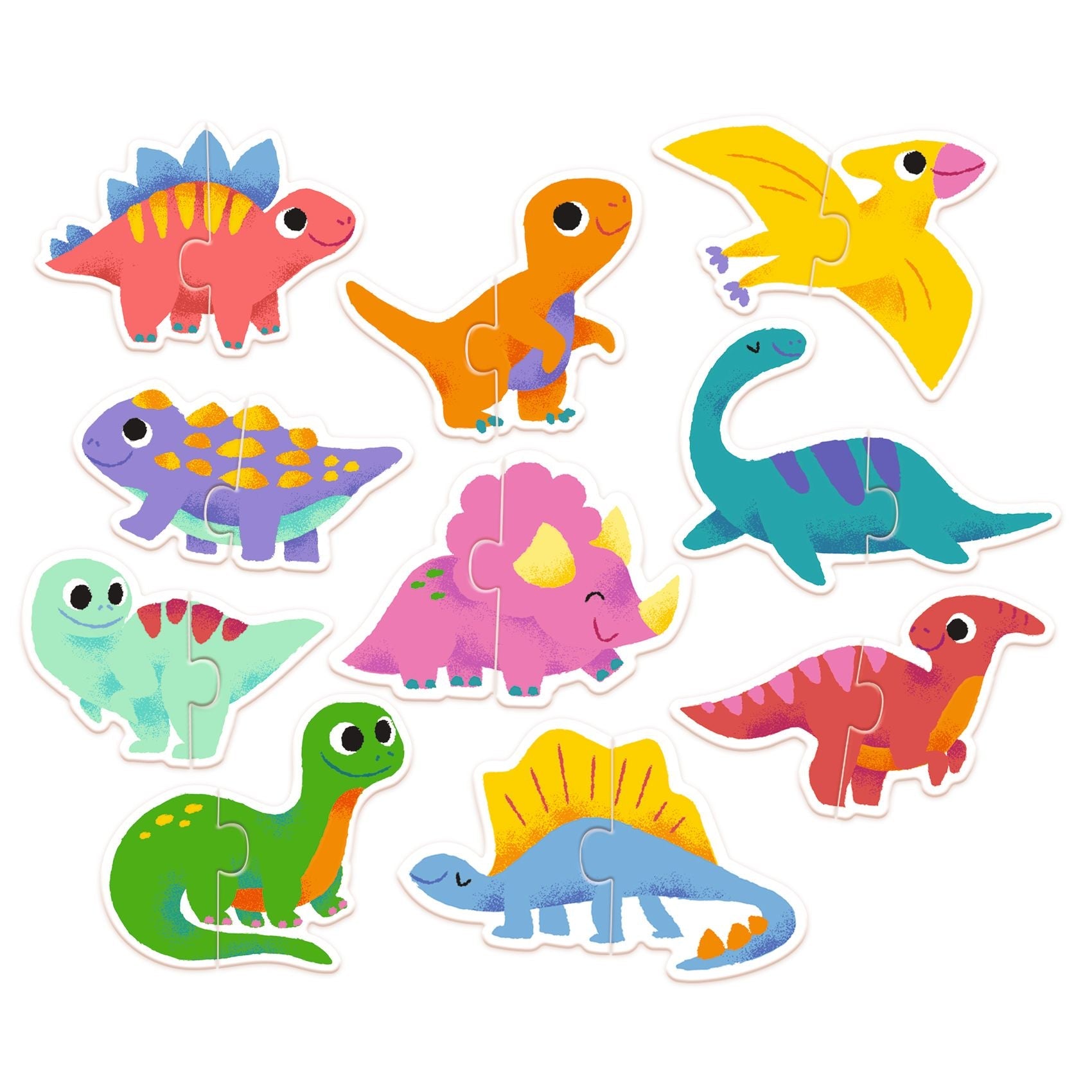 Puzzle - uri - Puzzle duo cu autocorecție - Micii Dinozauri, 2+ ani | Djeco - 3