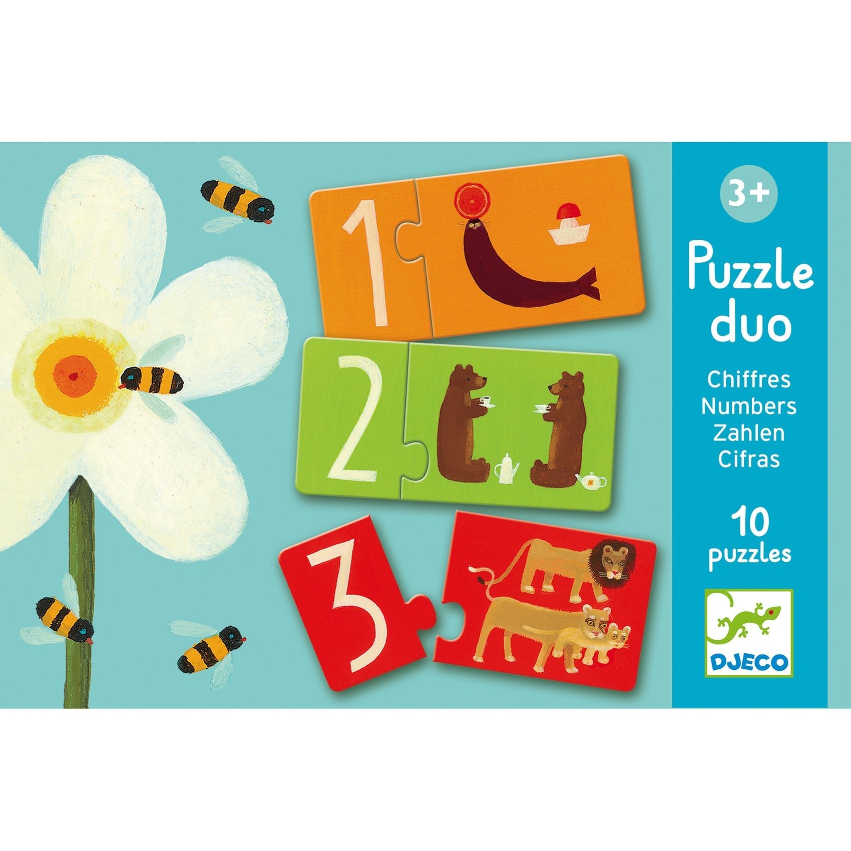 Puzzle - uri - Puzzle duo cu autocorecție - Numere, 2+ ani | Djeco - 4