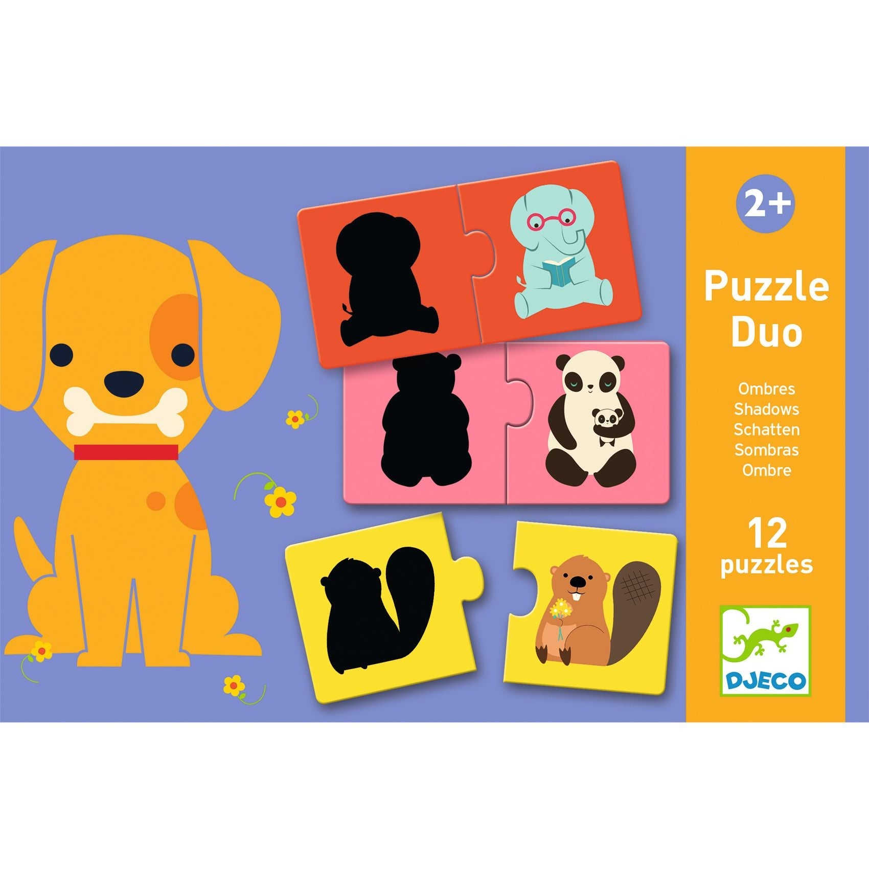 Puzzle - uri - Puzzle duo cu autocorecție - Siluete, 2+ ani | Djeco - 4