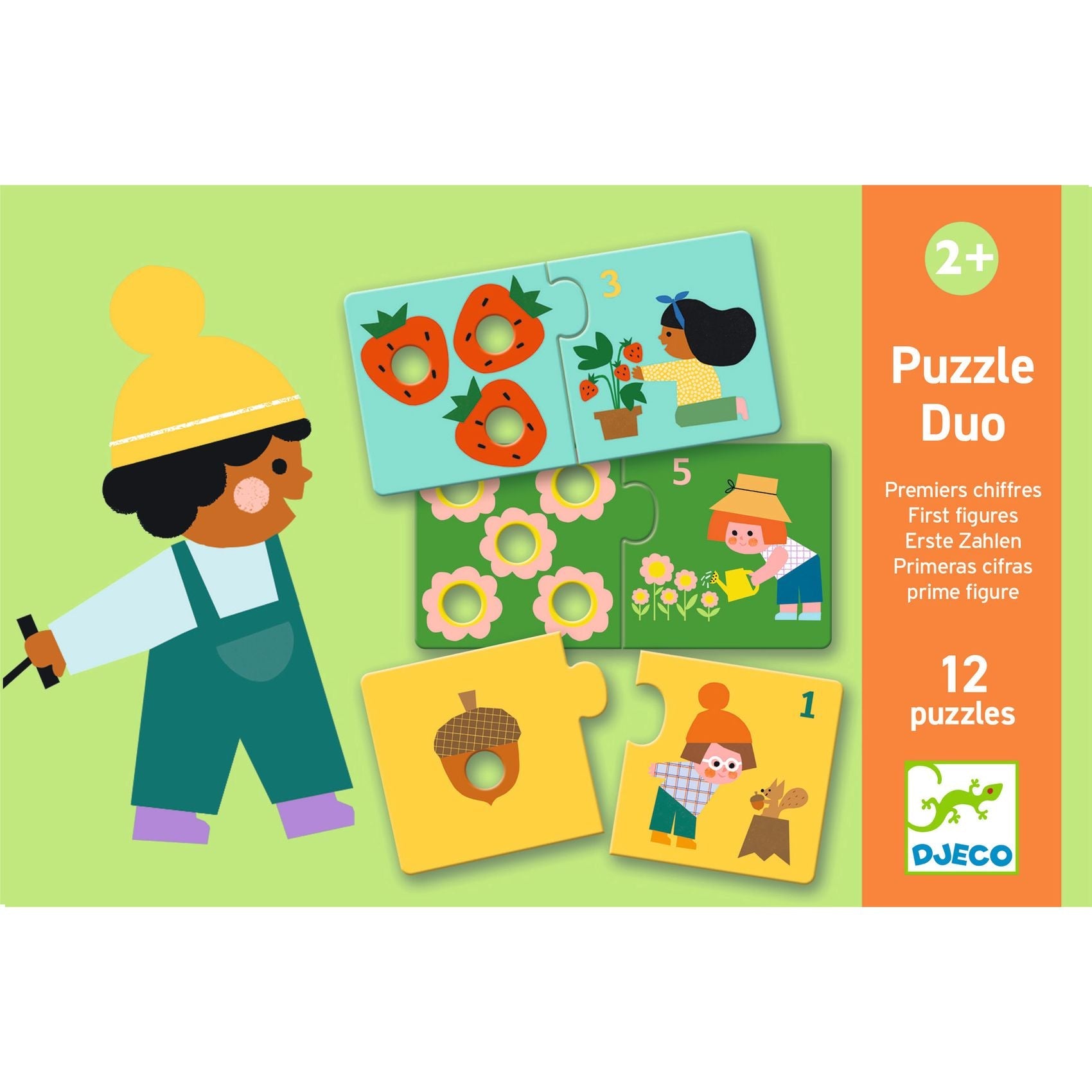 Puzzle - uri - Puzzle duo tactil cu autocorecție - Primele numere, 2+ ani | Djeco - 4