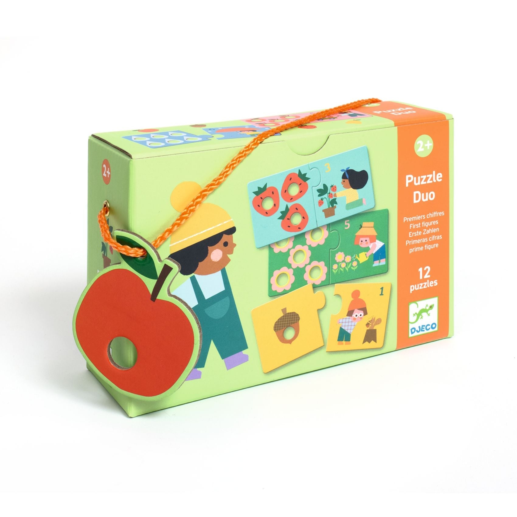 Puzzle - uri - Puzzle duo tactil cu autocorecție - Primele numere, 2+ ani | Djeco - 1