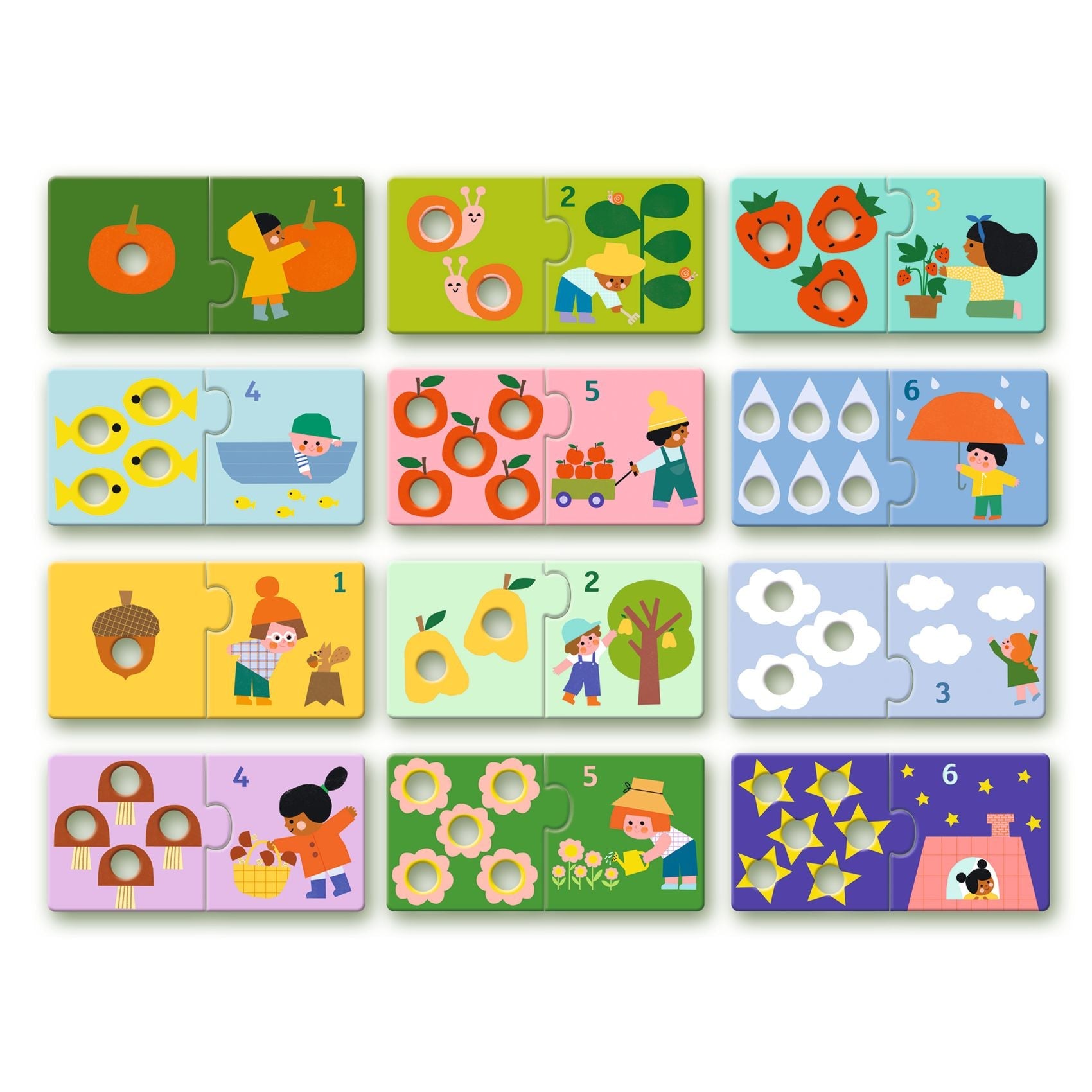 Puzzle - uri - Puzzle duo tactil cu autocorecție - Primele numere, 2+ ani | Djeco - 2