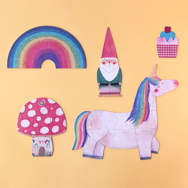 Puzzle evolutiv și reversibil pentru copii "Petrecerea unicornului" | Londji - Londji - EmmaSiLuna.ro