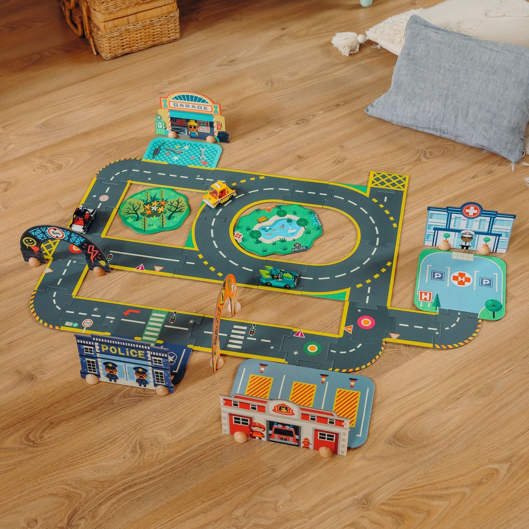 Puzzle - uri - Puzzle gigant 3D - Oraşul, 34 piese, 3+ ani | Djeco - 4