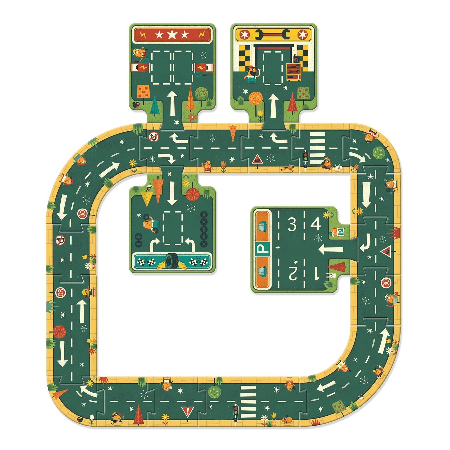 Puzzle - Puzzle gigant Circuit Drumuri, Pop to play | Djeco - 3