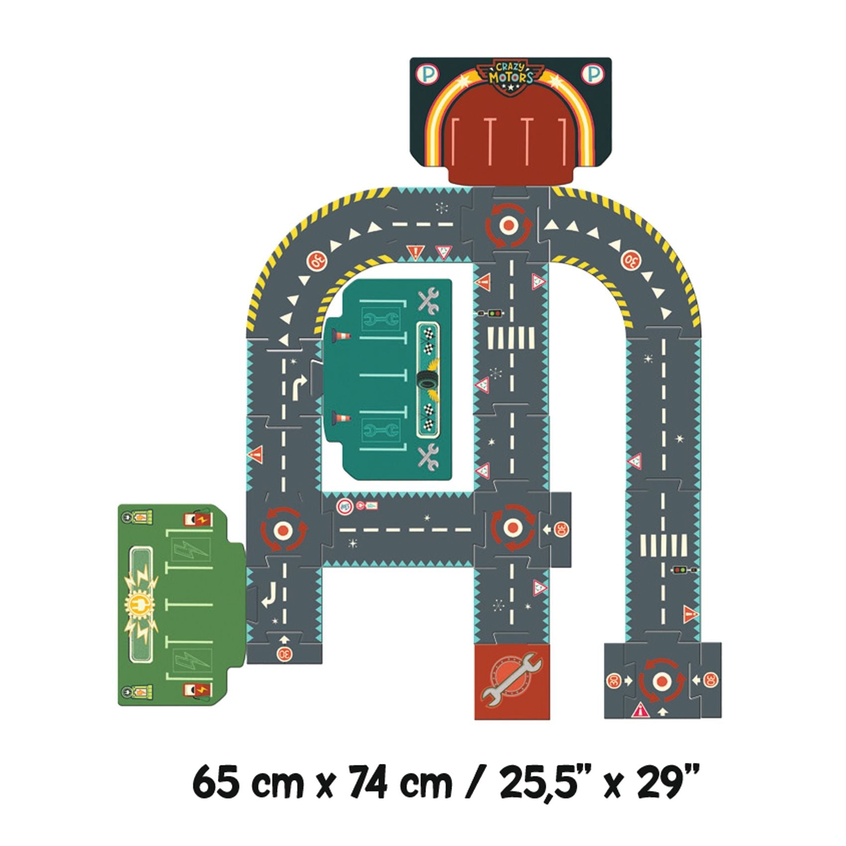 Puzzle - Puzzle gigant Circuit Urban Crazy Motors | Djeco - 2