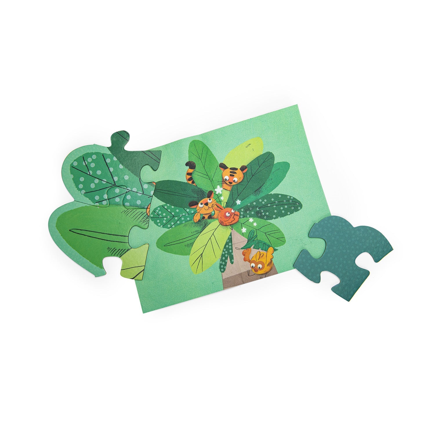 Puzzle gigant pentru copii în formă de palmier "Dans la jungle" | Moulin Roty - Moulin Roty - EmmaSiLuna.ro