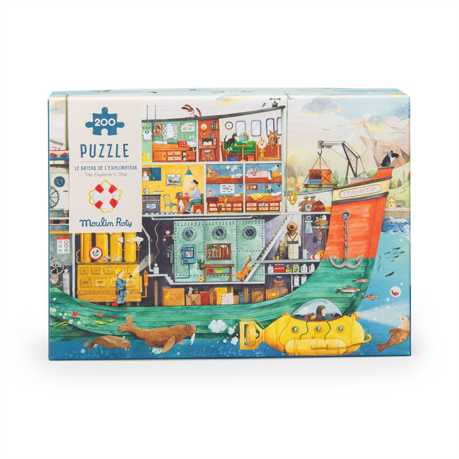 Puzzle - uri - Puzzle - Nava exploratorilor, 200 piese, 6+ ani | Moulin Roty - 7