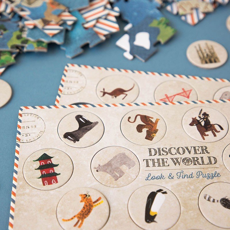 Puzzle pentru copii "Descoperă Lumea" | Londji - Londji - EmmaSiLuna.ro