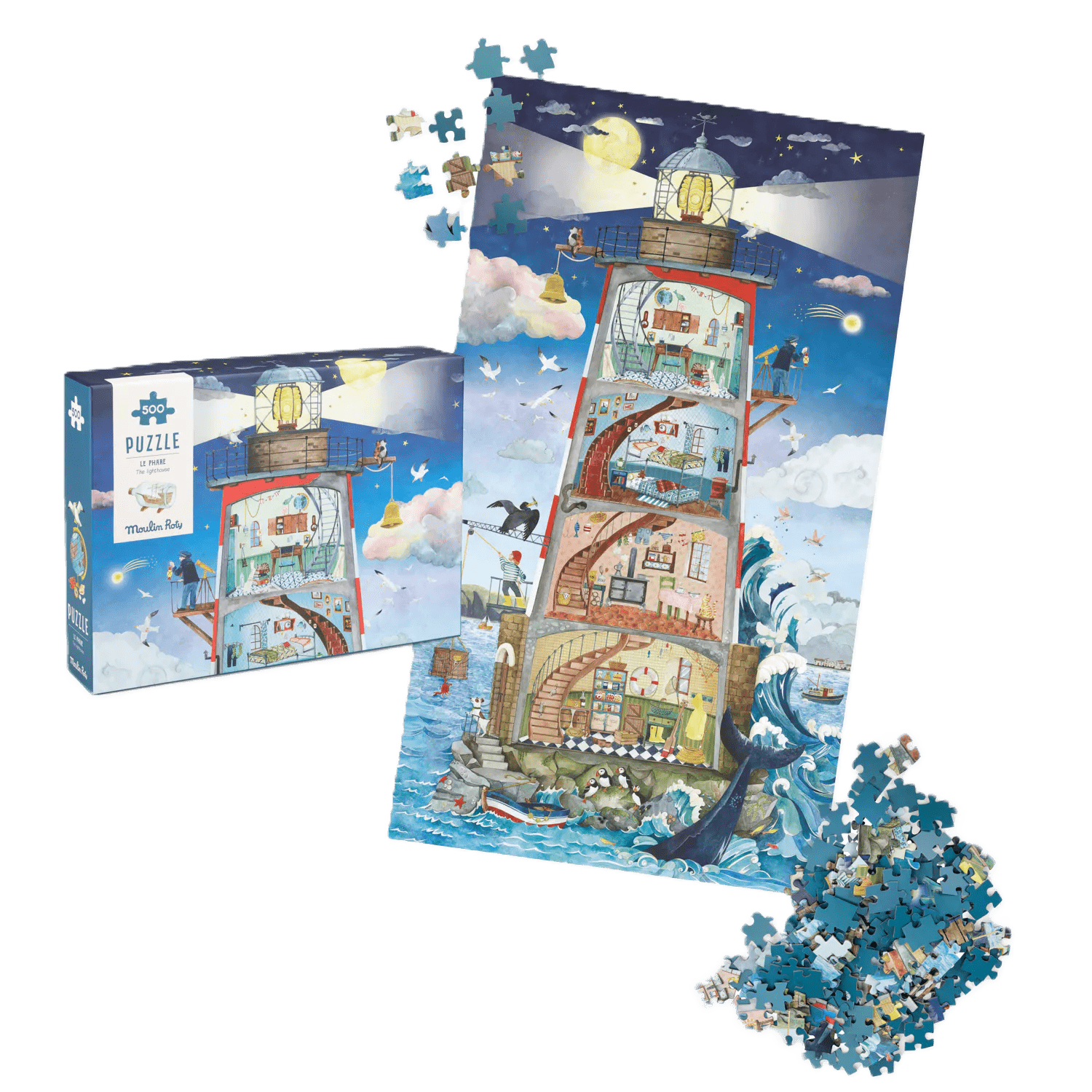 Puzzle - uri - Puzzle pentru copii - Farul, 500 piese, 8+ ani | Moulin Roty - 3