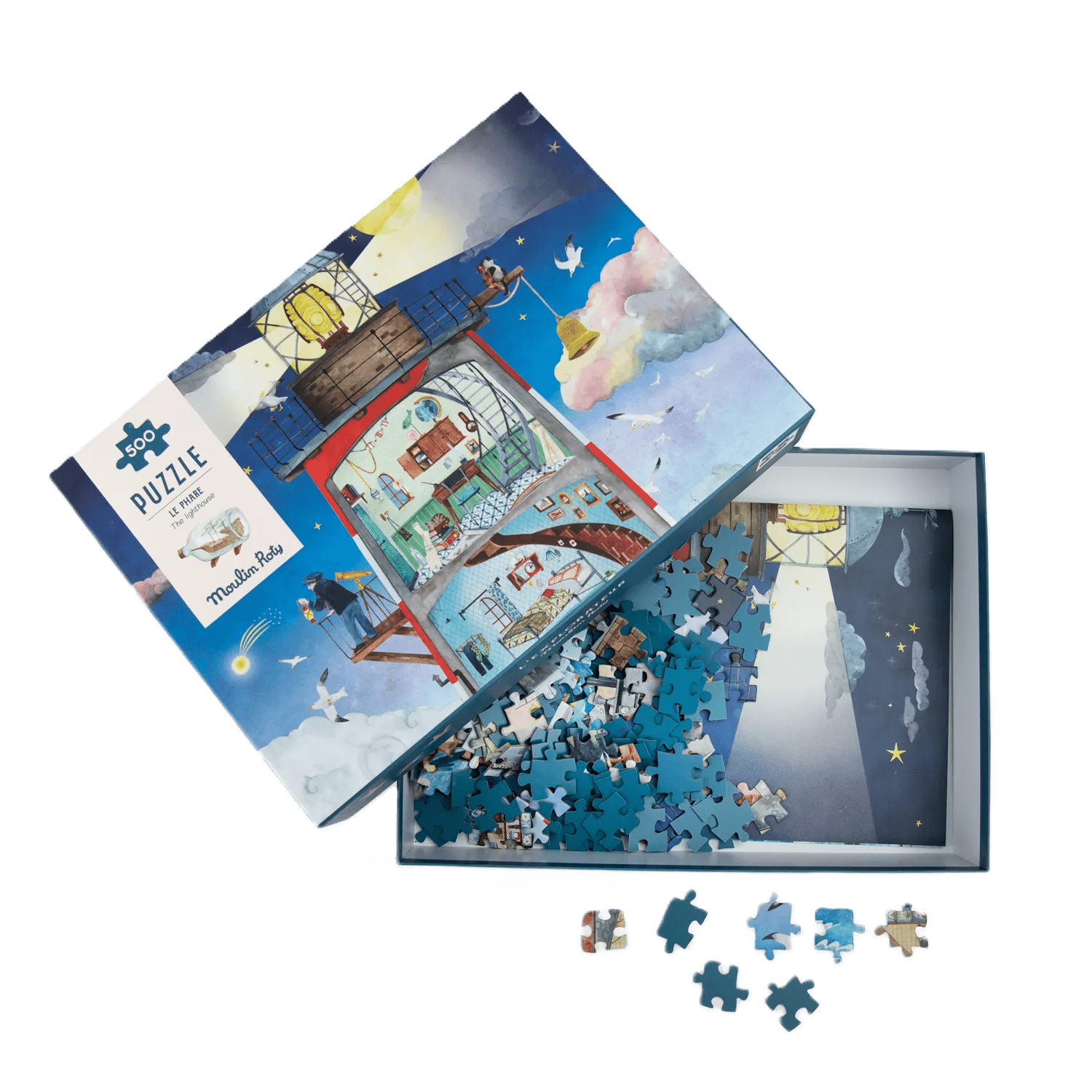 Puzzle - uri - Puzzle pentru copii - Farul, 500 piese, 8+ ani | Moulin Roty - 4