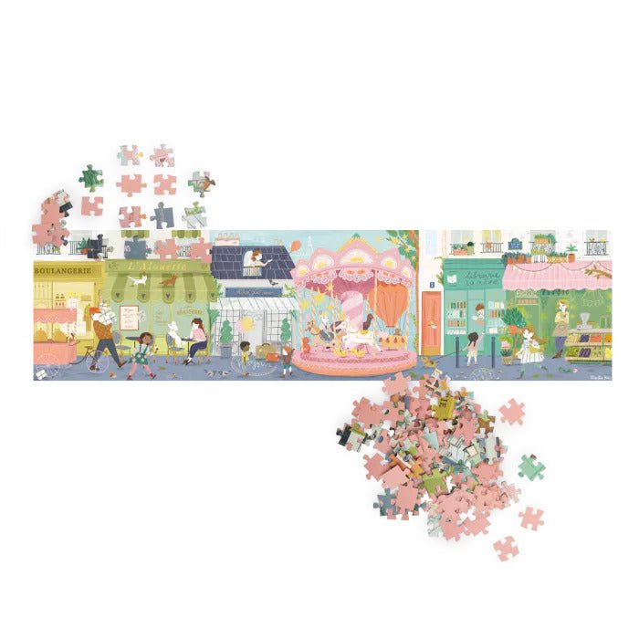 Puzzle - uri - Puzzle pentru copii - Les Parisiennes 10 rue des Lilas, 350 piese, 7+ ani | Moulin Roty - 5