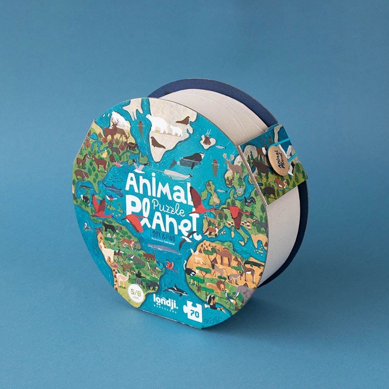 Puzzle pentru copii "Planeta animalelor" | Londji - Londji - EmmaSiLuna.ro
