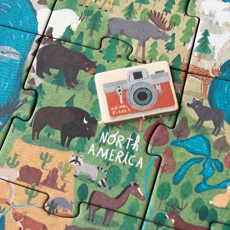 Puzzle pentru copii "Planeta animalelor" | Londji - Londji - EmmaSiLuna.ro