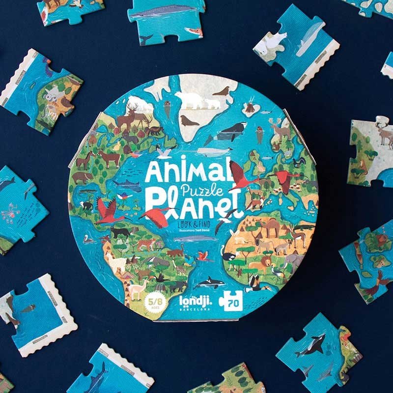 Puzzle pentru copii "Planeta animalelor" | Londji - Londji - EmmaSiLuna.ro