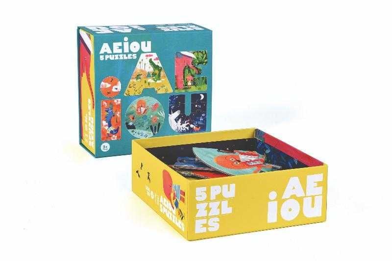 Puzzle - uri - Puzzle progresiv - Vocale AEIOU, 3 - 6 ani | Londji - 7