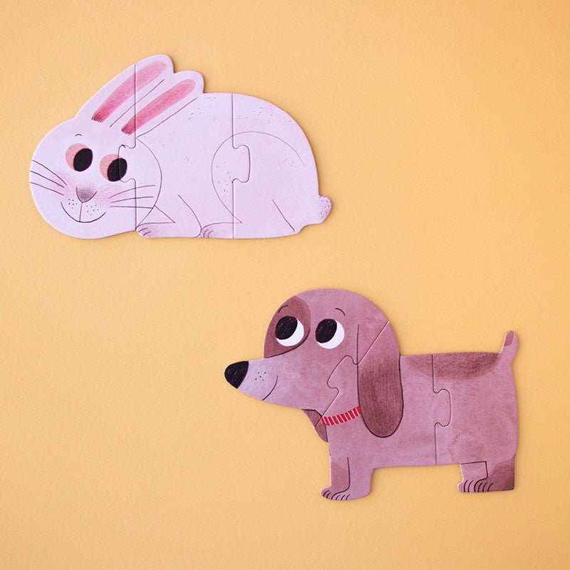 Puzzle reversibil pentru copii "Animale de companie" | Londji - Londji - EmmaSiLuna.ro