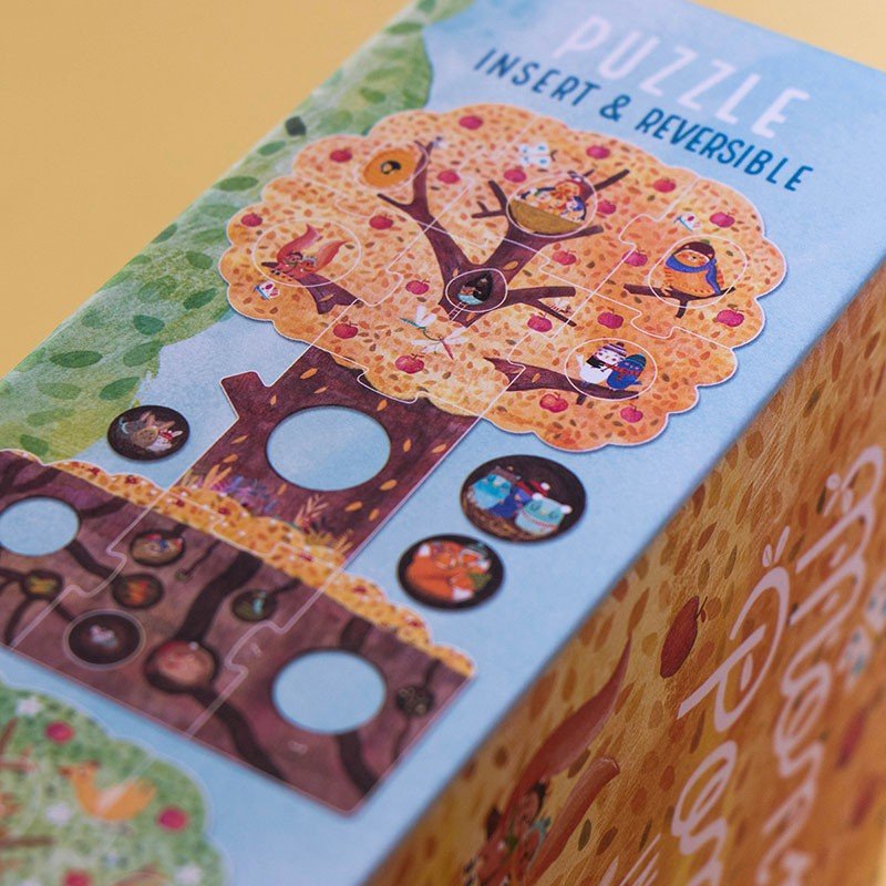 Puzzle reversibil pentru copii "Copacul meu iubit" | Londji - Londji - EmmaSiLuna.ro