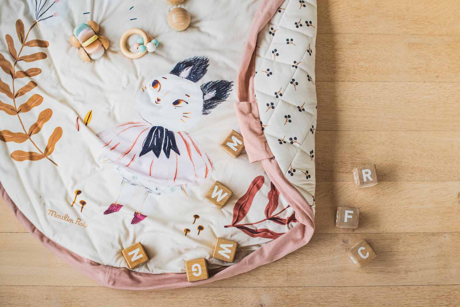 Salteluţă de joacă/geantă de depozitare, 2 în 1, "Après la pluie" | Moulin Roty x Play&Go - Moulin Roty - EmmaSiLuna.ro