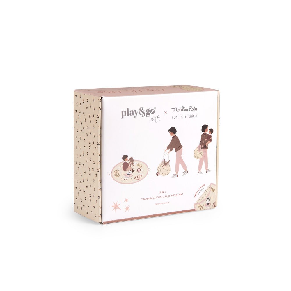 Salteluţă de joacă/geantă de depozitare, 2 în 1, "Après la pluie" | Moulin Roty x Play&Go - Moulin Roty - EmmaSiLuna.ro