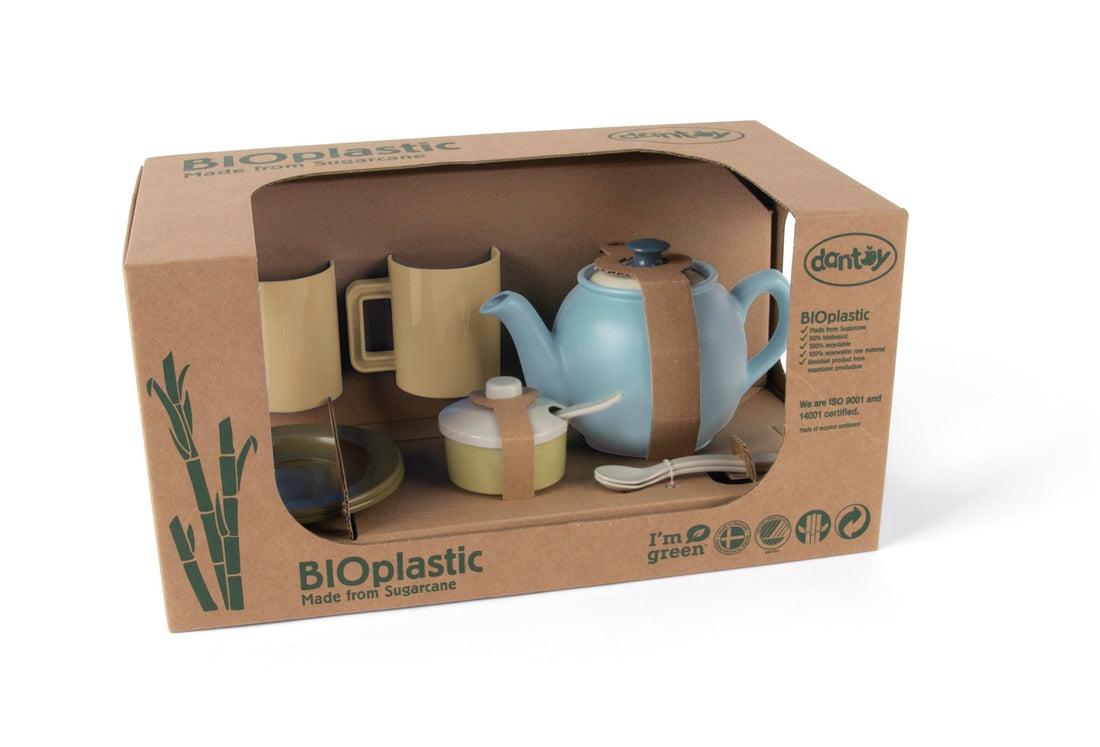 Accesorii bucatarie copii - Set 11 piese pentru servirea ceaiului pentru copii, din BIOplastic, 2+ ani | Dantoy - 2