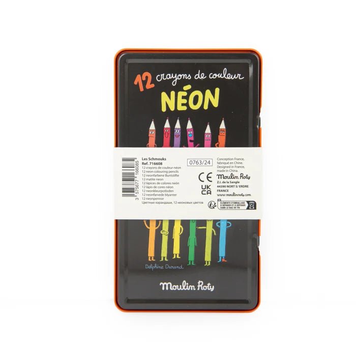 Desen şi pictură - Set 12 creioane colorate neon , 3+ ani | Moulin Roty - 5