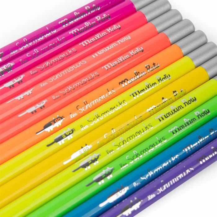 Desen şi pictură - Set 12 creioane colorate neon , 3+ ani | Moulin Roty - 2