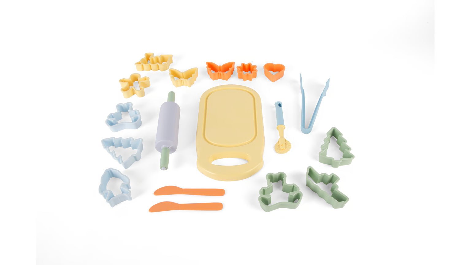 Jucarii creative - Set 18 forme și ustensile pastelate pentru plastilină "Pastels" | Dantoy