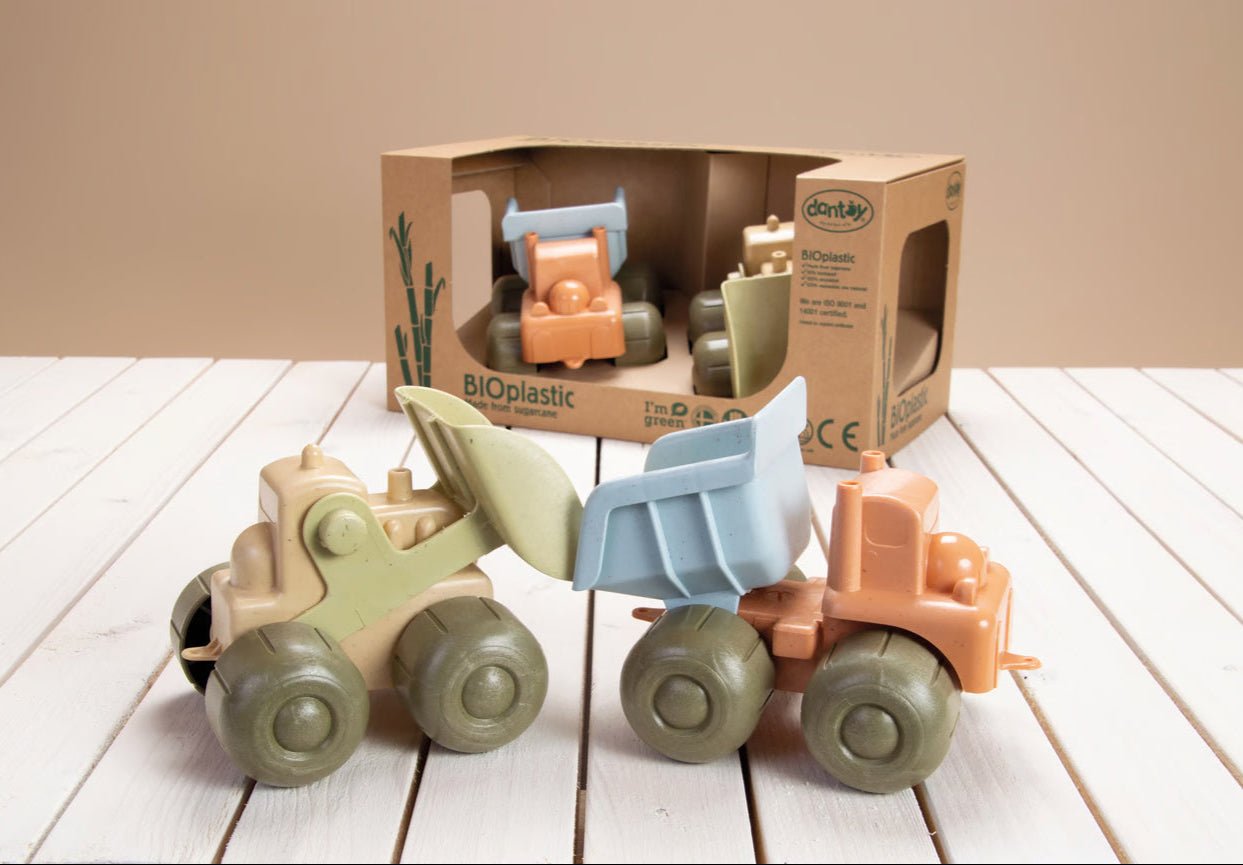 Set 2 vehicule de construcție pentru copii, din BIOplastic fabricat din trestie de zahăr | Dantoy EmmaSiLuna.ro