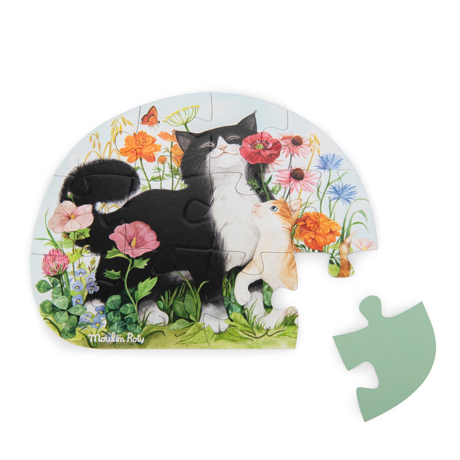 Puzzle - uri - Set 4 mini puzzle - uri cu animale, 12 piese fiecare, 3+ ani | Moulin Roty - 3