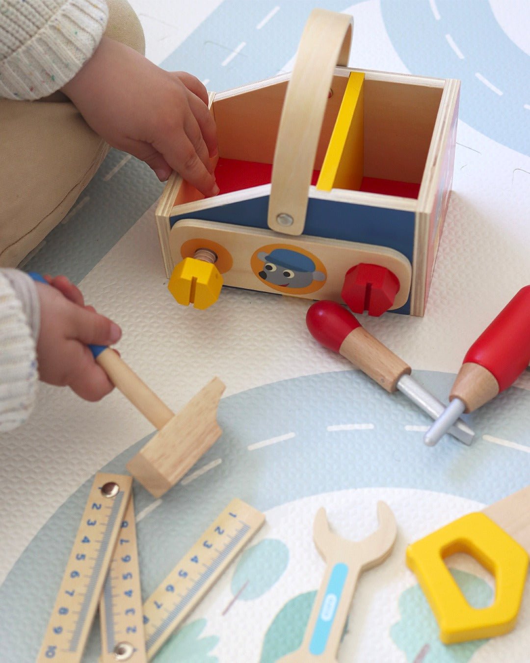 Jocuri şi jucării de rol - Set bricolaj pentru copii - Trusă de scule din lemn Minibrico, 18+ luni | Djeco - 3