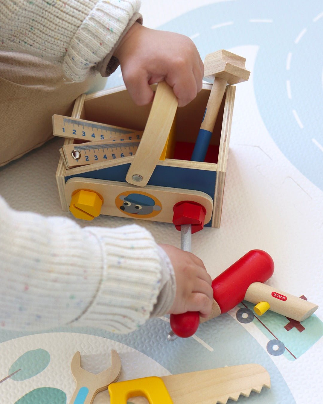 Jocuri şi jucării de rol - Set bricolaj pentru copii - Trusă de scule din lemn Minibrico, 18+ luni | Djeco - 2