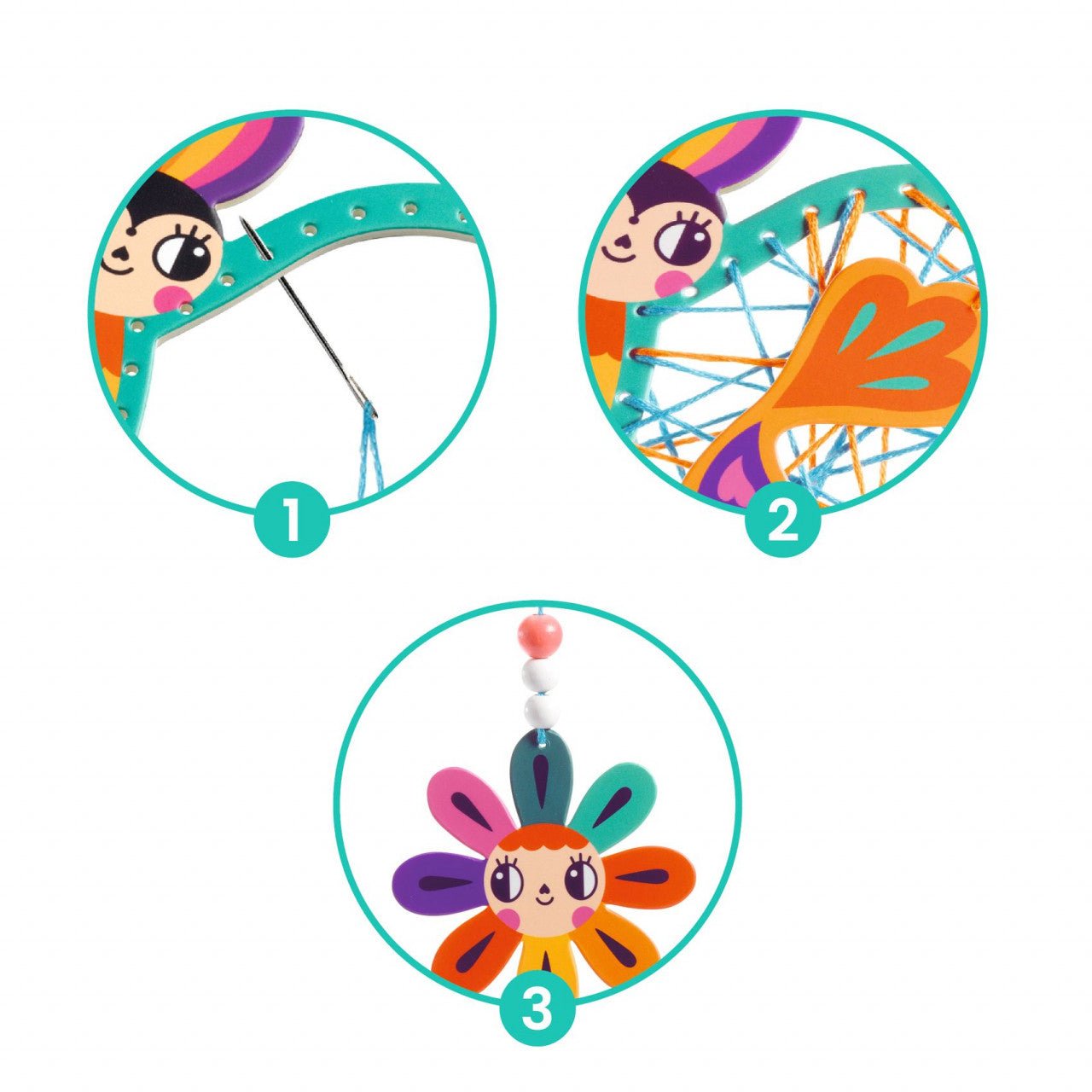 Jucarii creative - Set creativ de cusut, Grădina, 6 - 10 ani | Djeco - 3