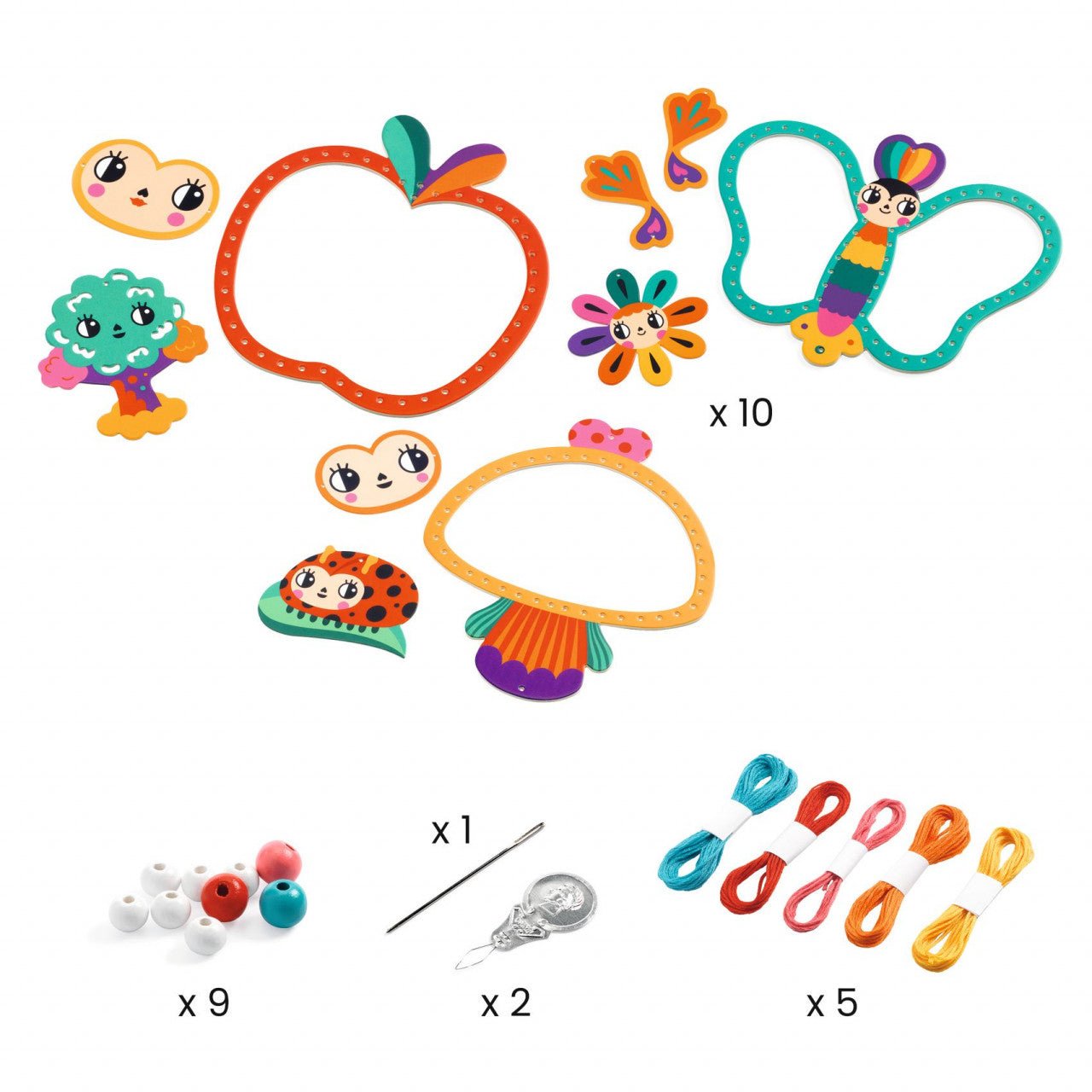 Jucarii creative - Set creativ de cusut, Grădina, 6 - 10 ani | Djeco - 2