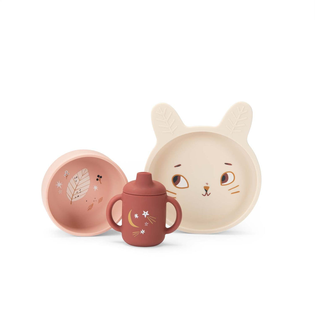 Set de veselă - Set de veselă din silicon pentru copii, "Après la pluie" | Moulin Roty - 1