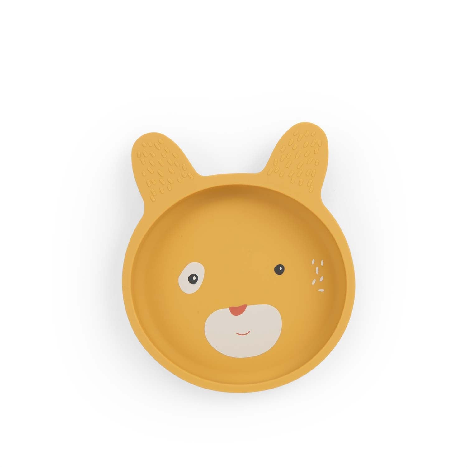 Set de veselă - Set de veselă din silicon pentru copii, Trois petit lapins | Moulin Roty - 3