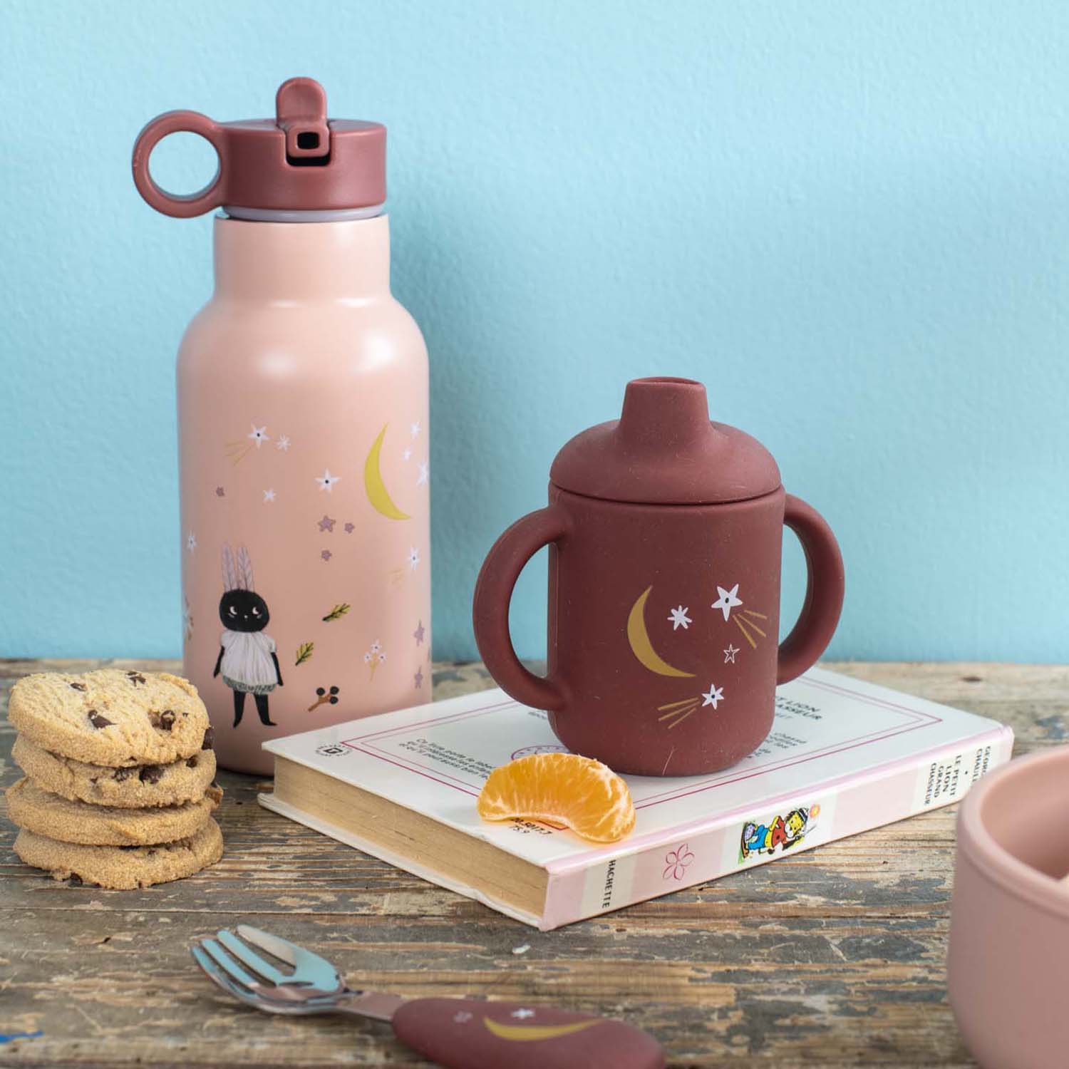 Set de tacâmuri - Sticlă apă oţel inoxidabil, Après la pluie | Moulin Roty - 4