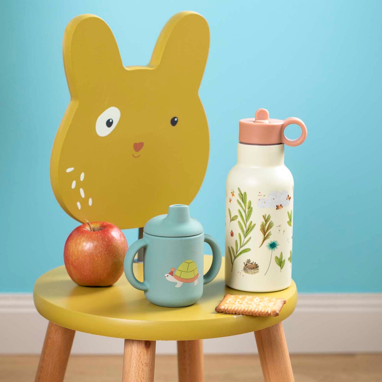 Set de tacâmuri - Sticlă apă oţel inoxidabil, Trois petit lapins | Moulin Roty - 4