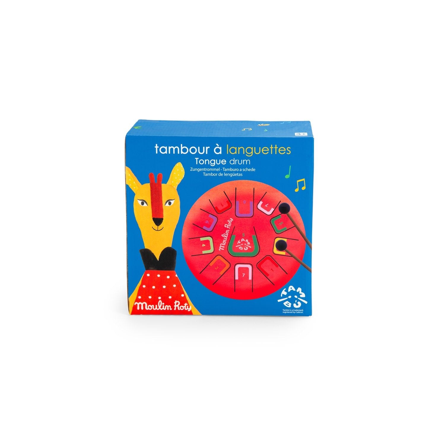 Instrumente muzicale - Tambur cu limbă de oţel "Les Popipop", 11 note, 20cm | Moulin Roty - 7