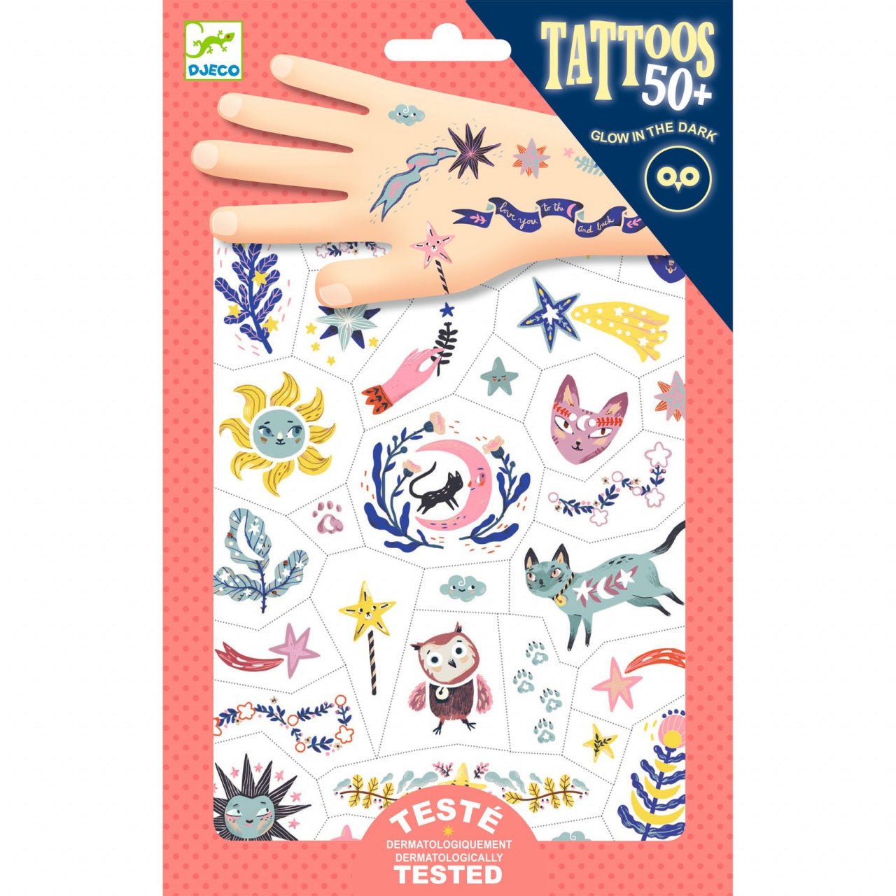 - Tatuaje temporare fluorescente Vise frumoase | Djeco - 1