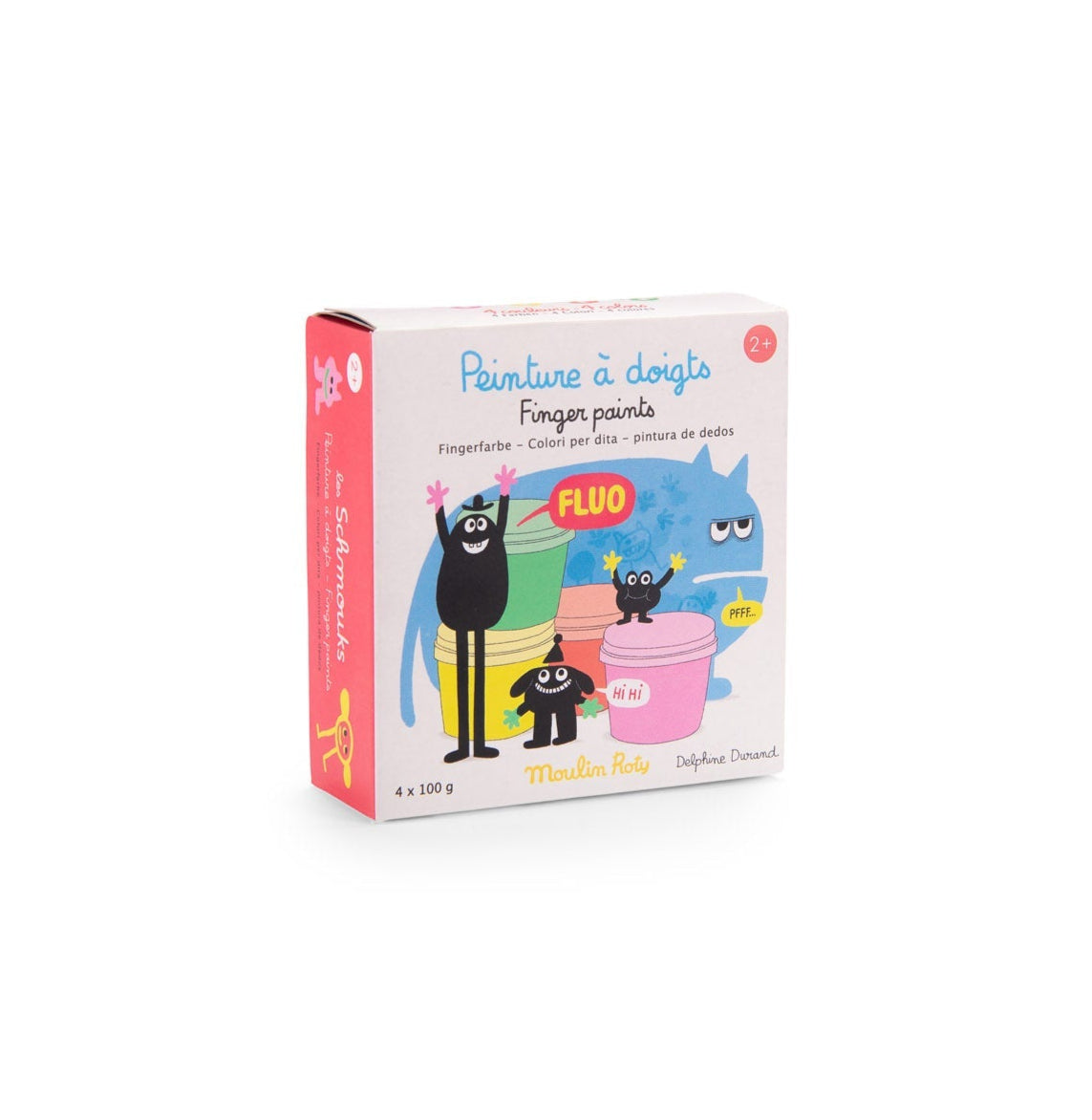 Vopsea neon pentru pictura cu degete "Les Schmouks" | Moulin Roty - Moulin Roty - EmmaSiLuna.ro