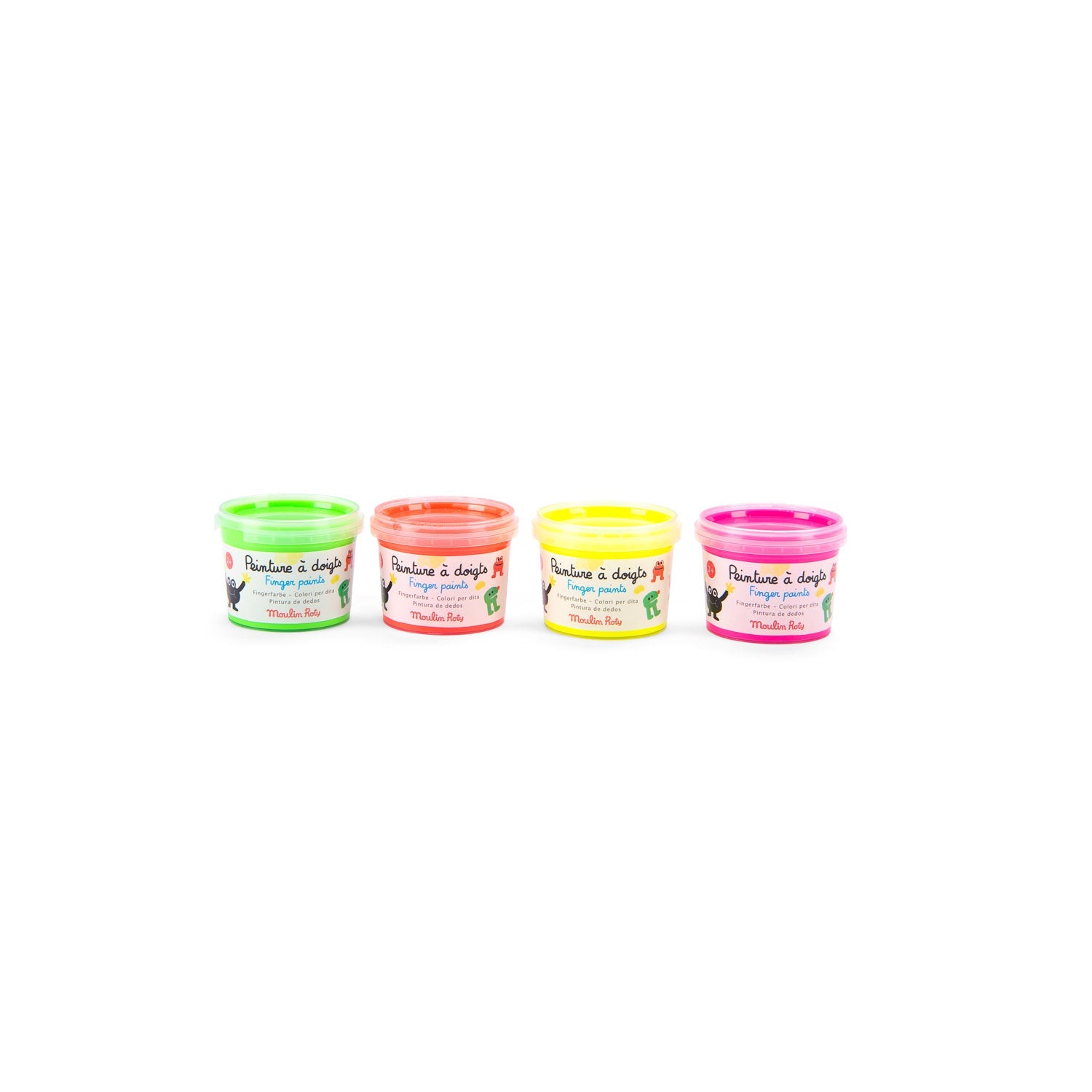 Vopsea neon pentru pictura cu degete "Les Schmouks" | Moulin Roty - Moulin Roty - EmmaSiLuna.ro