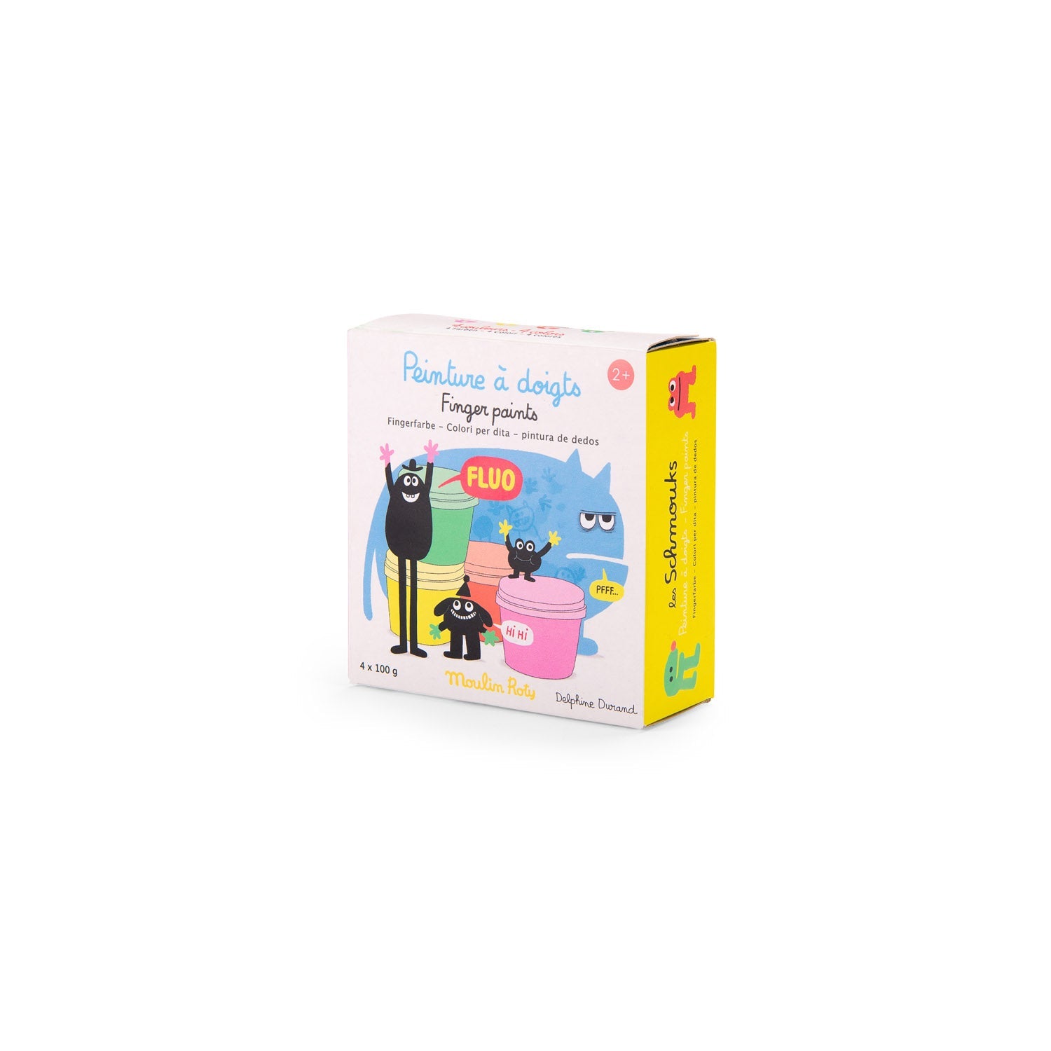 Vopsea neon pentru pictura cu degete "Les Schmouks" | Moulin Roty - Moulin Roty - EmmaSiLuna.ro