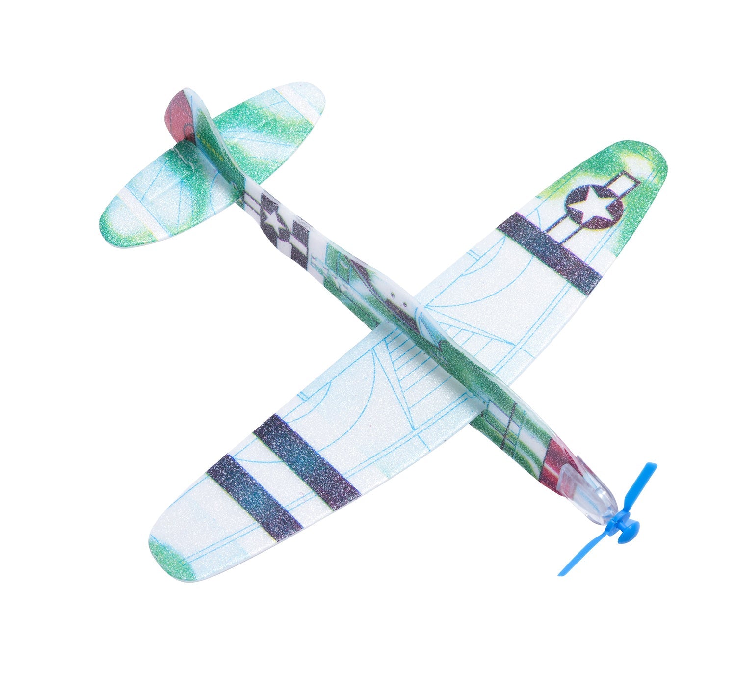 Avion - Avion polistiren Thunderbolt, 19cm, 3+ ani | Moulin Roty - 1