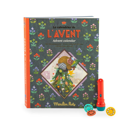 Jocuri şi jucării creative - Calendar de Advent - Lanternă şi discuri cu poveşti Minouchkas | Moulin Roty - 1