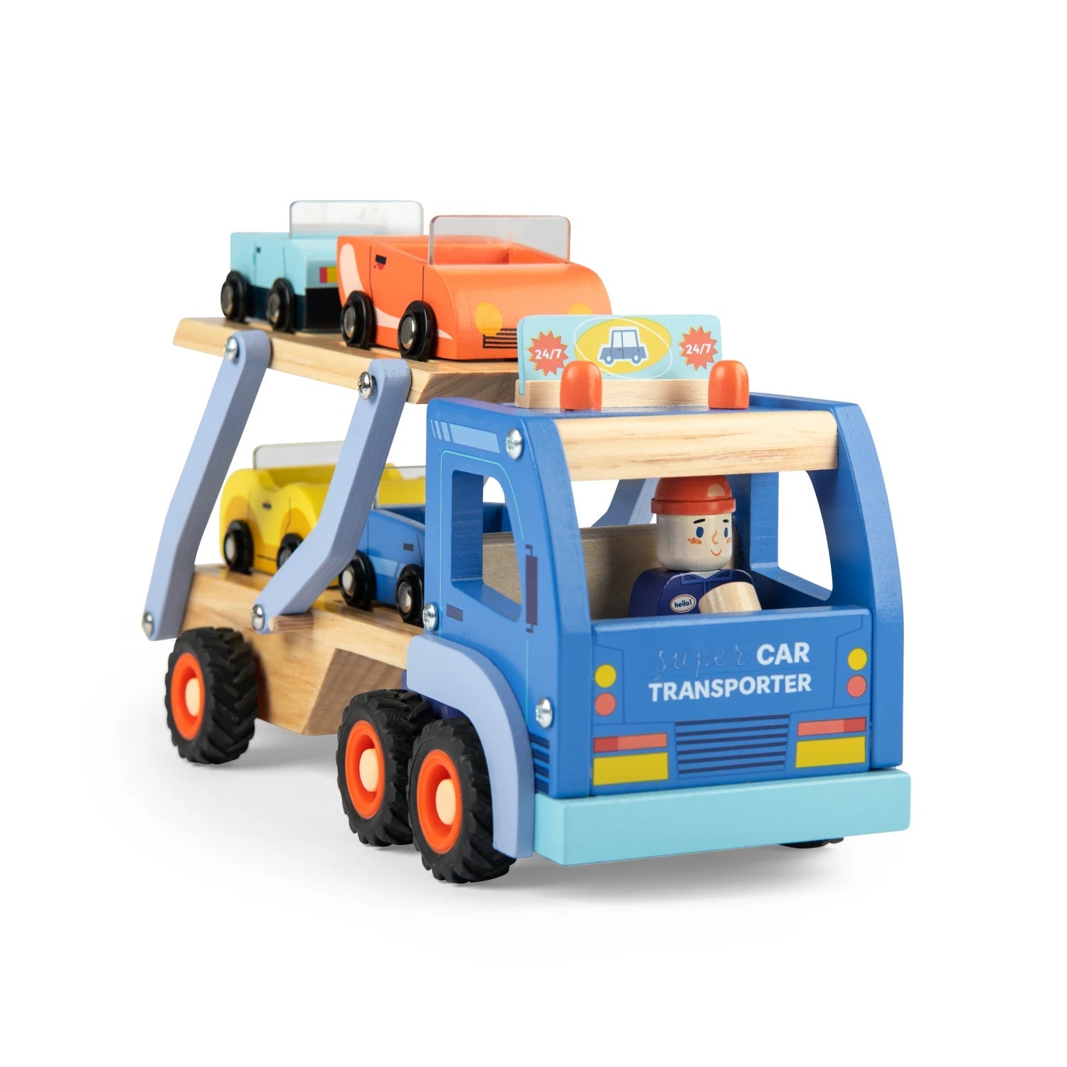 Vehicule de jucărie - Camion transport auto, Avenue du Moulin, 3+ ani | Moulin Roty - 12