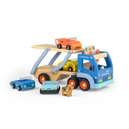 Vehicule de jucărie - Camion transport auto, Avenue du Moulin, 3+ ani | Moulin Roty - 3