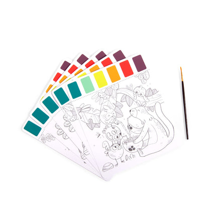 Carte de colorat - Carte de pictat cu paletă magică - În junglă, 3+ ani | Moulin Roty - 2
