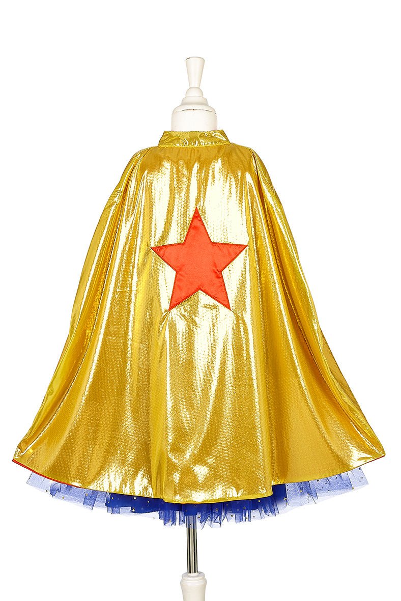 Costume copii - Costum supereroină cu pelerină aurie | Souza!